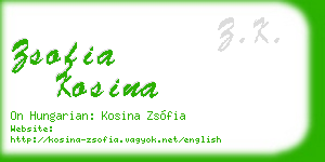 zsofia kosina business card