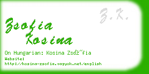 zsofia kosina business card